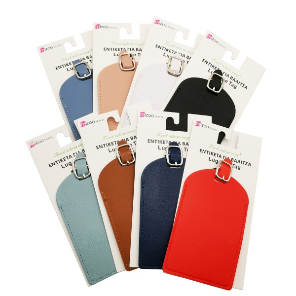 MIZOO TRAVEL ΕΤΙΚΕΤΑ ΒΑΛΙΤΣΑΣ ΔΙΑΦΟΡΑ ΧΡΩΜΑΤΑ 11X7CM 1298-24